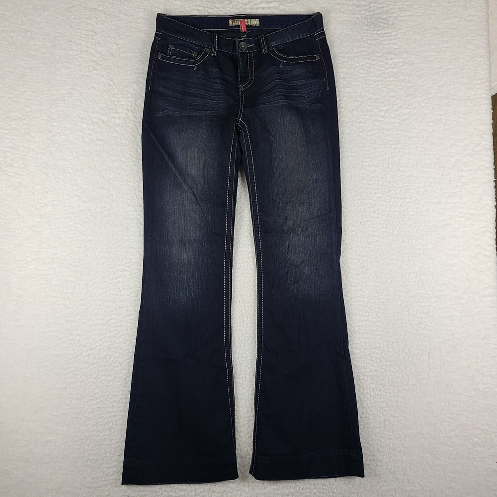 Buckle Jeans Womens 29 x 33.5‎ Flare Wide Leg Brie Stretch Dark Wash BKE Denim